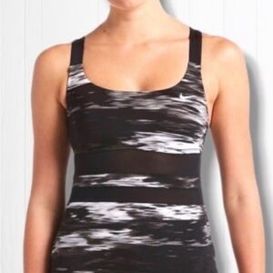 Nike Women’s Black Mesh Tankini size Medium